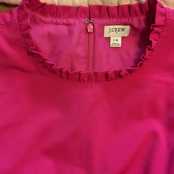 J. Crew Factory Fuchsia Ruffle Mini Dress - Picture 6 of 7